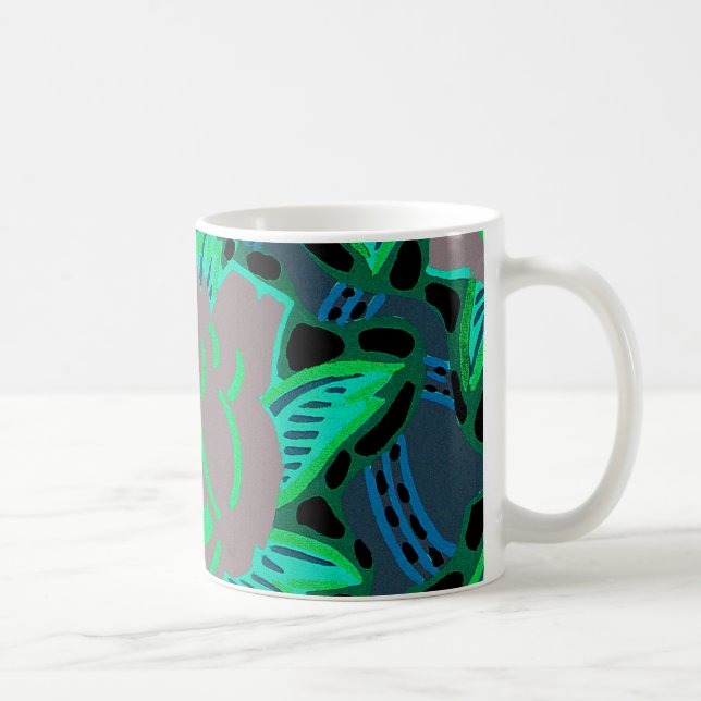 Art Deco Design No. 10 Rose Coffee Mug (Right)