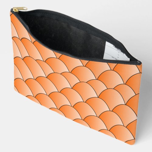Art Deco Design Orange Accessory Pouch
