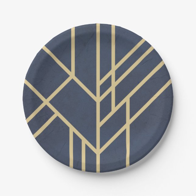 Art Deco design Paper Plates (Front)