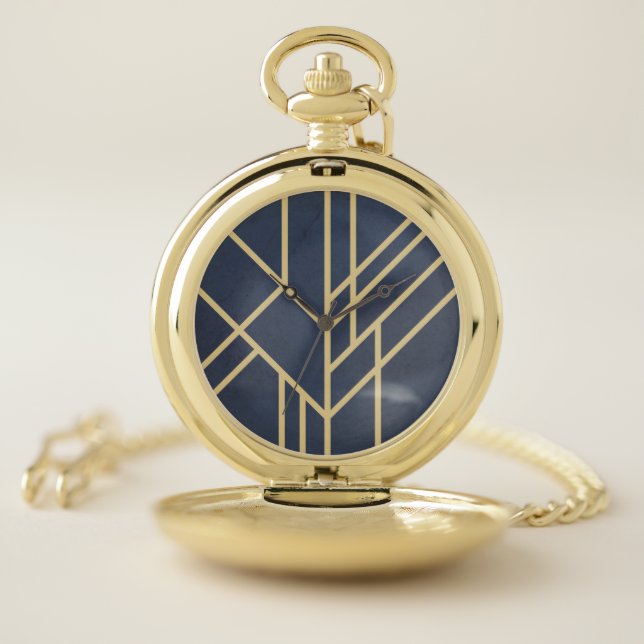 Art Deco design Pocket Watch (Inside)