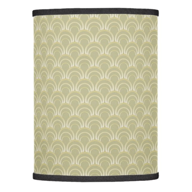 Art Deco Design - slate green, lamp shade (Front)
