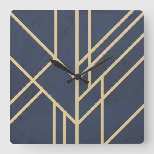 Art Deco design Square Wall Clock