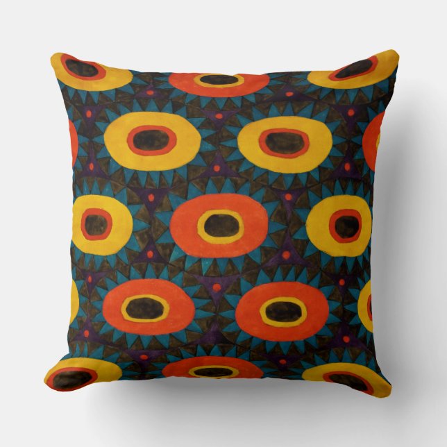 Art Deco Design Throw Pillow (Front)