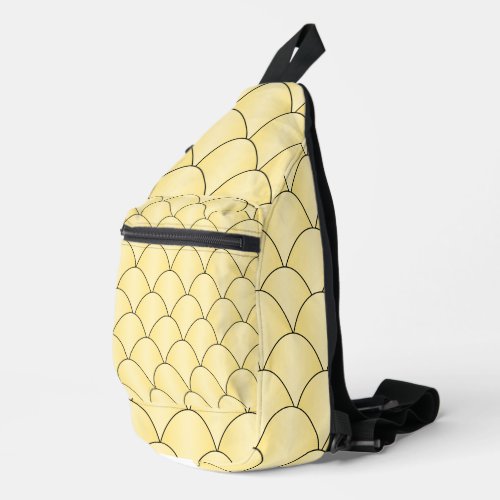 Art Deco Design Yellow Sling Bag