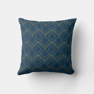 Art Deco Diamond Pattern Throw Pillow