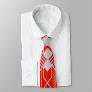 Art Deco Diamond Shapes and Lines Neck Tie