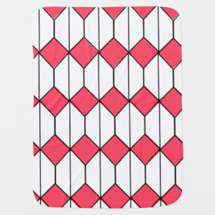 Art Deco Diamonds and Hexagons Baby Blanket