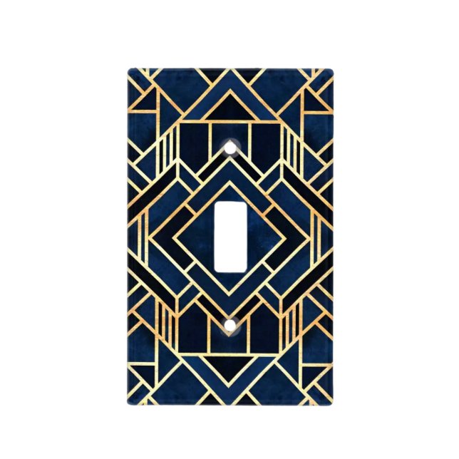 Art Deco Diamonds Light Switch Cover (Front)