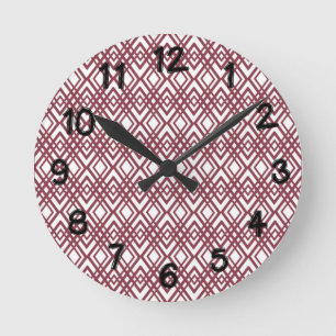 Art Deco Diamonds Round Clock