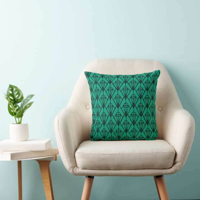 Art Deco Diamonds  Throw Pillow (Chair)
