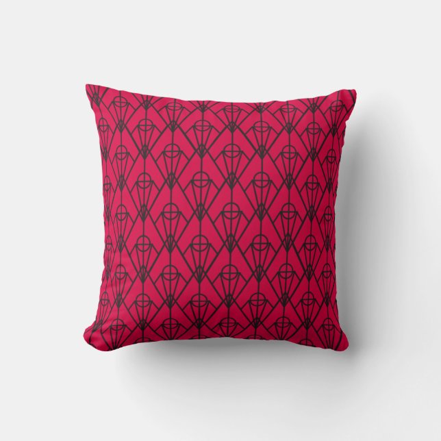 Art Deco Diamonds  Throw Pillow (Front)