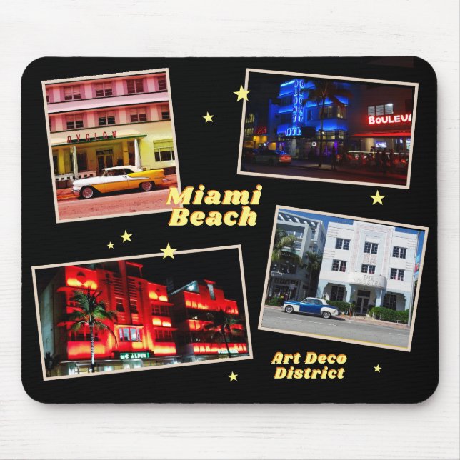 Art Deco District Miami Beach Mouse Pad (Front)