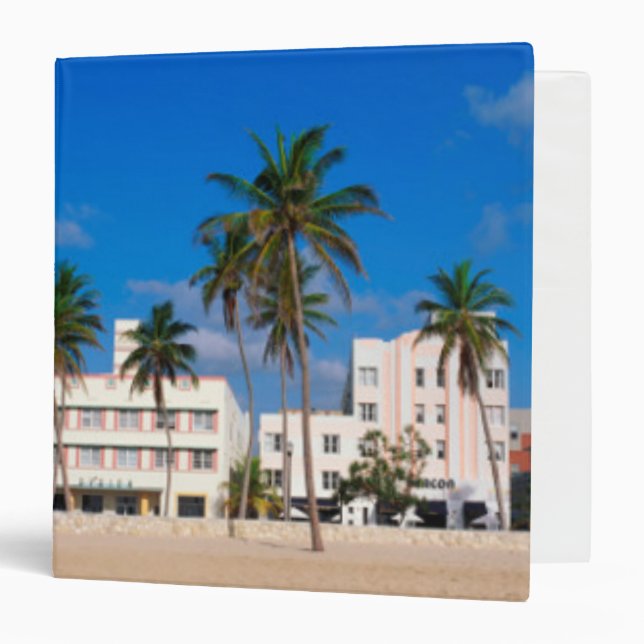 Art Deco District Of South Beach Miami 3 Ring Binder (Front/Inside)