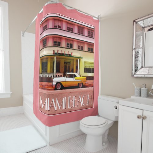 Art Deco District South Beach Miami Shower Curtain