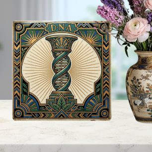 Art Deco DNA biology medical vintage Ceramic Tile