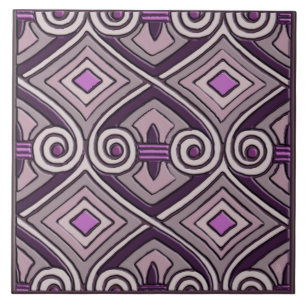 Art Deco Does Persia #8 (Ceramic Tile) Tile