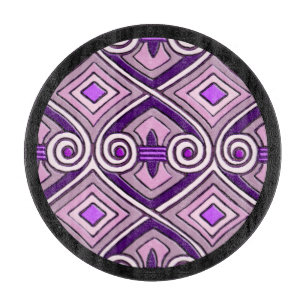 Art Deco Does Persia (Bright Purples) Charcuterie  Cutting Board