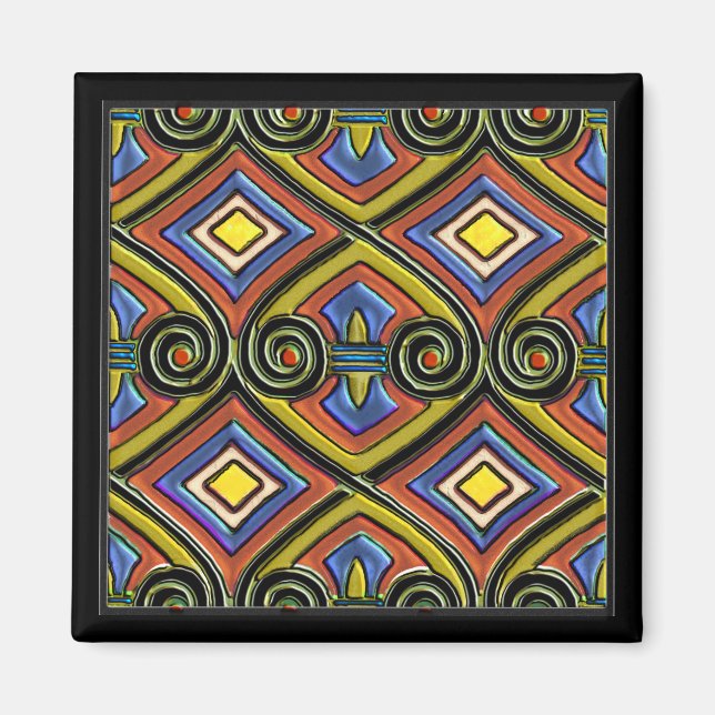 Art Deco Does Persia (Multi-Color) Magnet (Front)