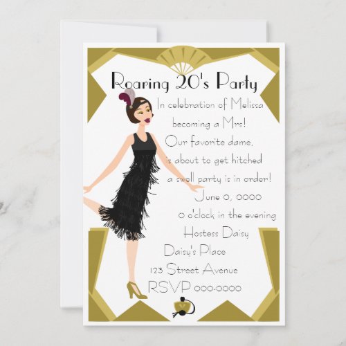 Art  Deco Doll Custom Invitation