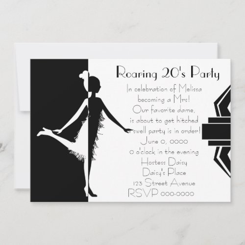 Art  Deco Doll Personalized Invites