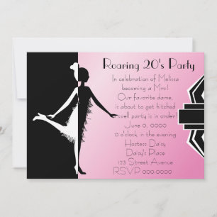 Art Deco Doll Invitation