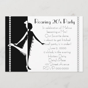 Art Deco Doll with Pearls Invitation