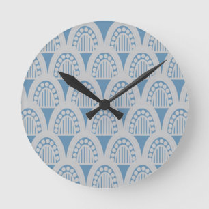 Art Deco Domes Round Clock