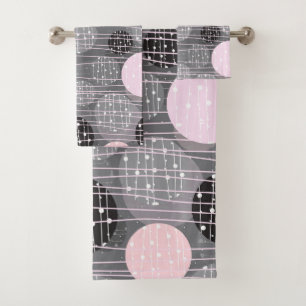Art Deco Dots Bath Towel Set