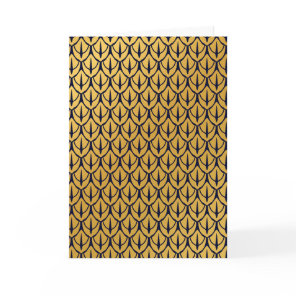 Art Deco Dragon Scales - Blue and Gold Scales Card