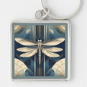 Art Deco Dragonfly Keychain