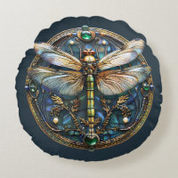 Art Deco Dragonfly Pearls EmeraldsGold Turquoise