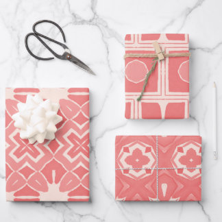 Art Deco duotone in pink design paper