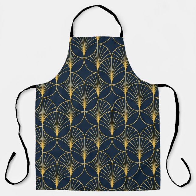 Art Deco Elegance: Fan Motifs Apron (Front)