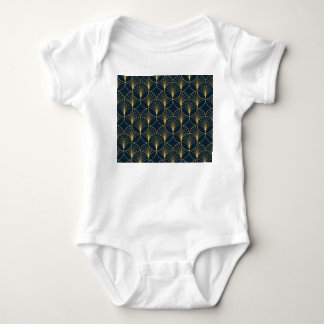 Art Deco Elegance: Fan Motifs Baby Bodysuit