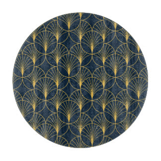 Art Deco Elegance: Fan Motifs Cutting Board