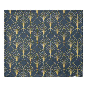 Art Deco Elegance: Fan Motifs Duvet Cover
