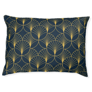 Art Deco Elegance: Fan Motifs Pet Bed