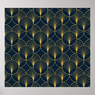 Art Deco Elegance: Fan Motifs Poster