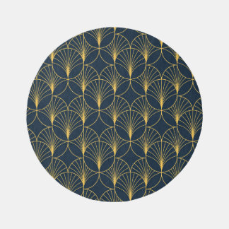 Art Deco Elegance: Fan Motifs Rug