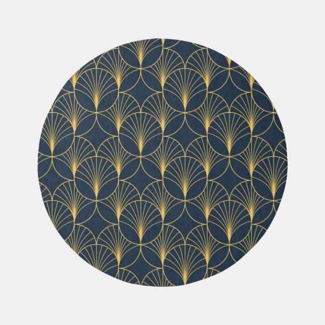 Art Deco Elegance: Fan Motifs Rug (Front)