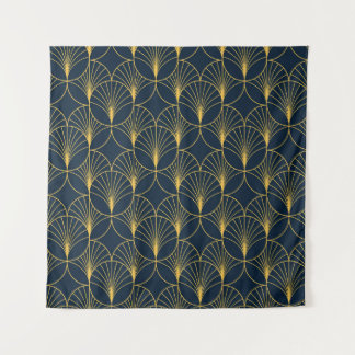 Art Deco Elegance: Fan Motifs Tapestry