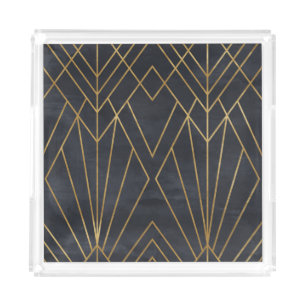 Art Deco Elegance: Geometric Glamour Acrylic Tray