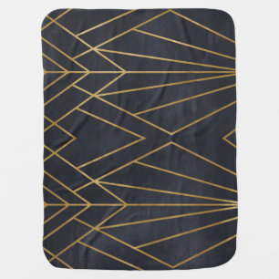 Art Deco Elegance: Geometric Glamour Baby Blanket