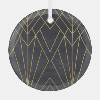 Art Deco Elegance: Geometric Glamour Glass Ornament
