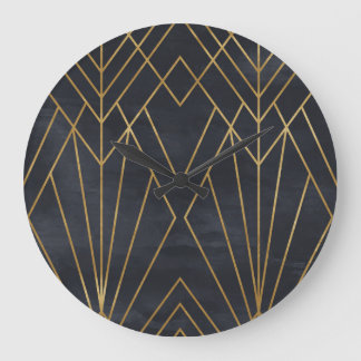 Art Deco Elegance: Geometric Glamour Large Clock
