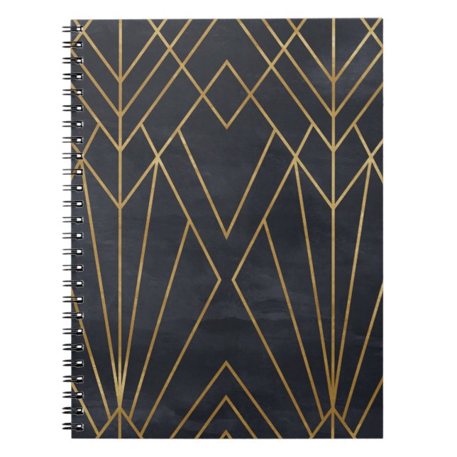 Art Deco Elegance: Geometric Glamour Notebook (Front)