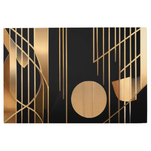 Art Deco Elegance Golden Lines