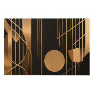 Art Deco Elegance Golden Lines