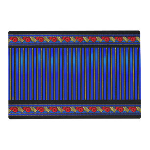 Art Deco Elegance in Regal Ultramarine Blue Placemat