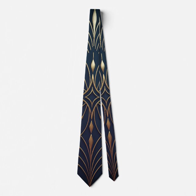 Art Deco Elegance Neck Tie (Front)